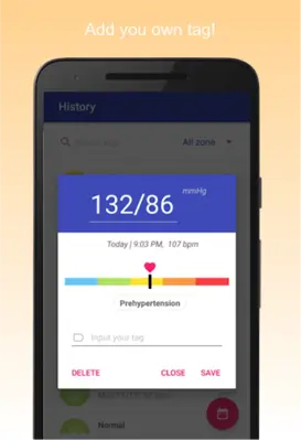 Blood Pressure Diary android App screenshot 3